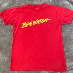 Medium Red “BAEWATCH” t-shirt